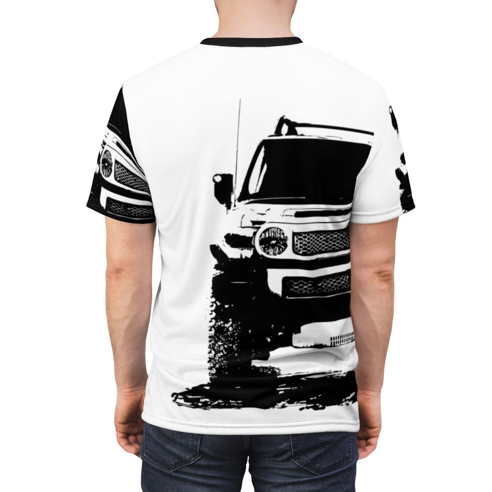 Graphic t-shirt featuring the text "No Road No Problem" for off-road and 4x4 adventure enthusiasts - men back