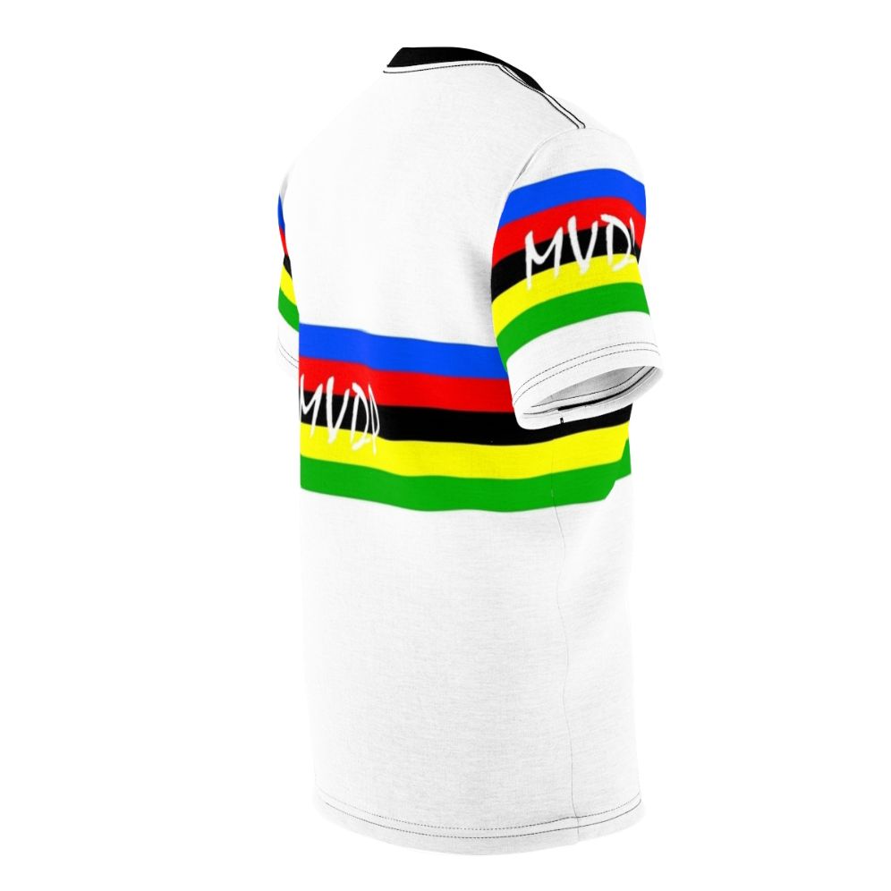 Cycling Bicycle T-shirt with World Champion Mathieu Van Der Poel Inspired Design - men right