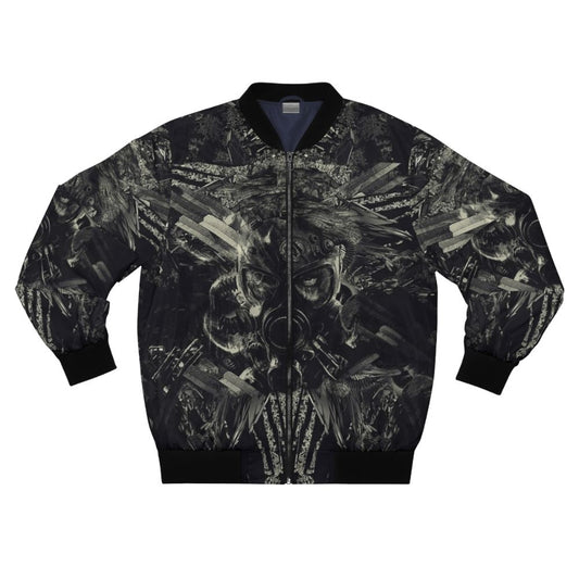 Metro Last Light abstract bomber jacket featuring a bold, graphic design