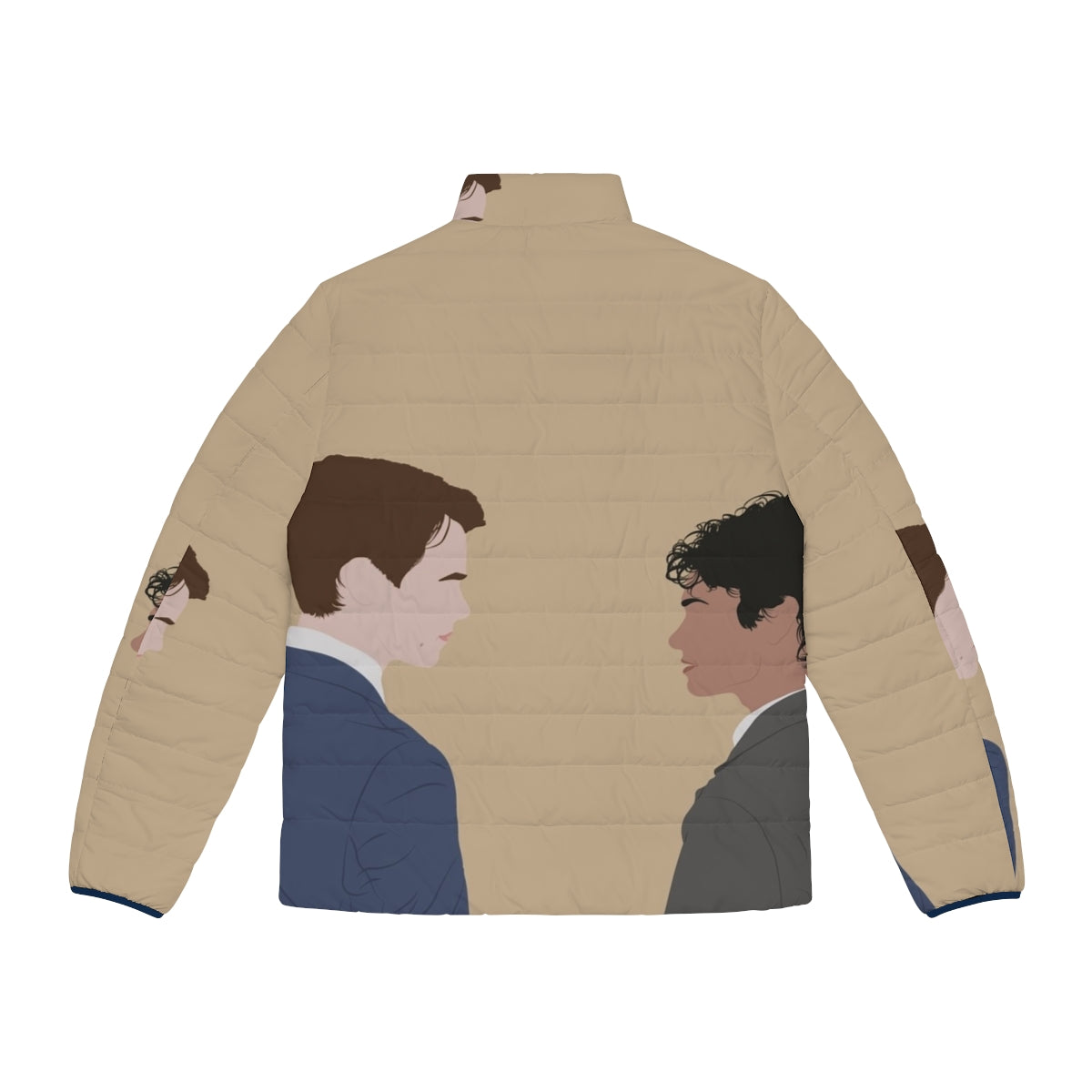 Young Royals Season 3 Prince Wilhelm and Simon Eriksson Puffer Jacket - Back