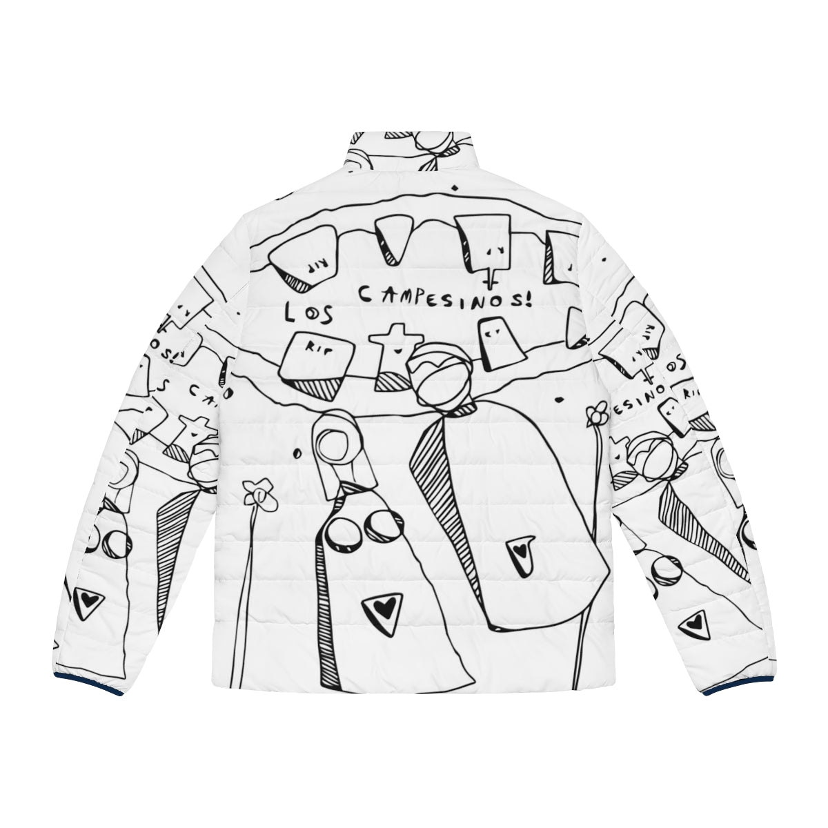 Los Campesinos Puffer Jacket - Stylish Indie Band Merchandise - Back