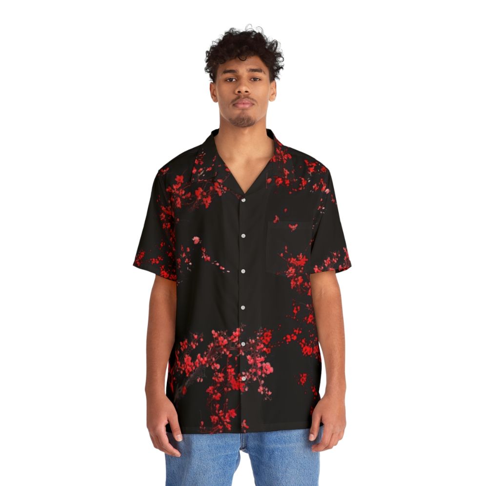 Cherry Blossom Hawaiian Shirt with Sakura Flowers - People Front