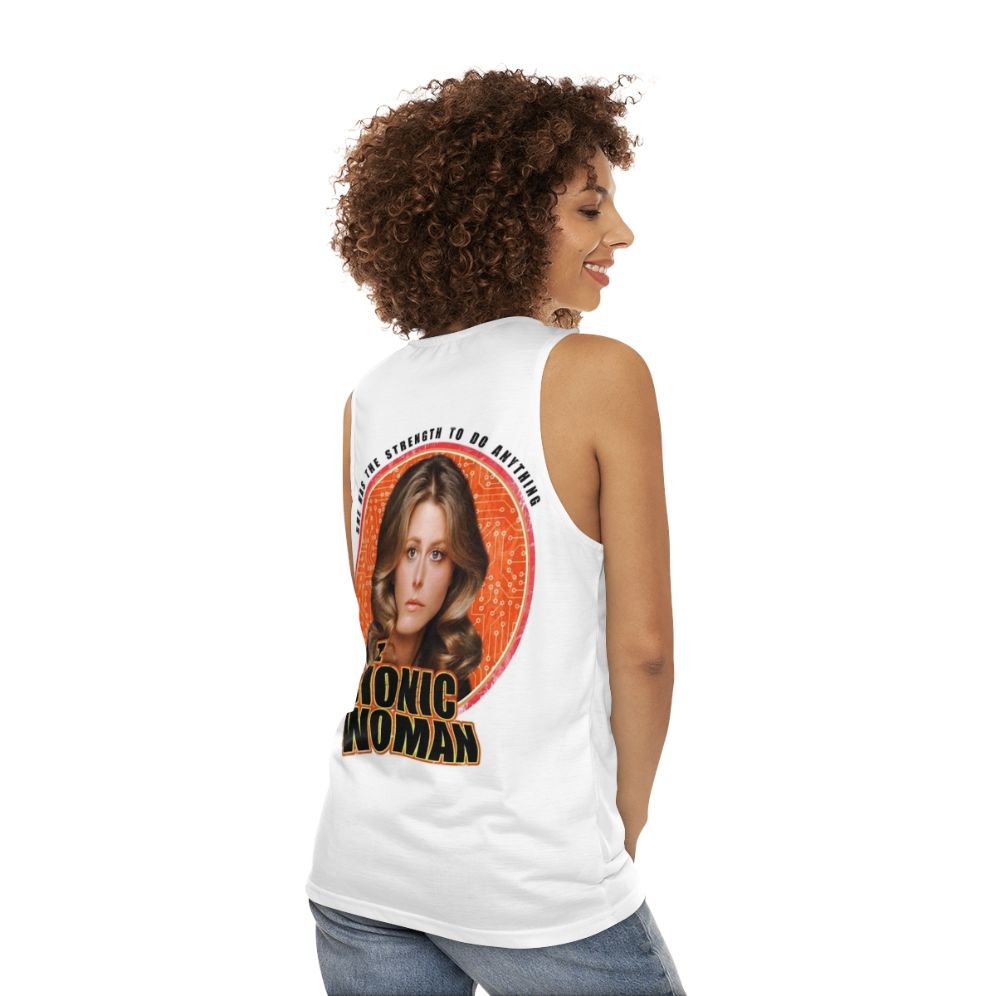 "The Bionic Woman" Unisex Tank Top - women back