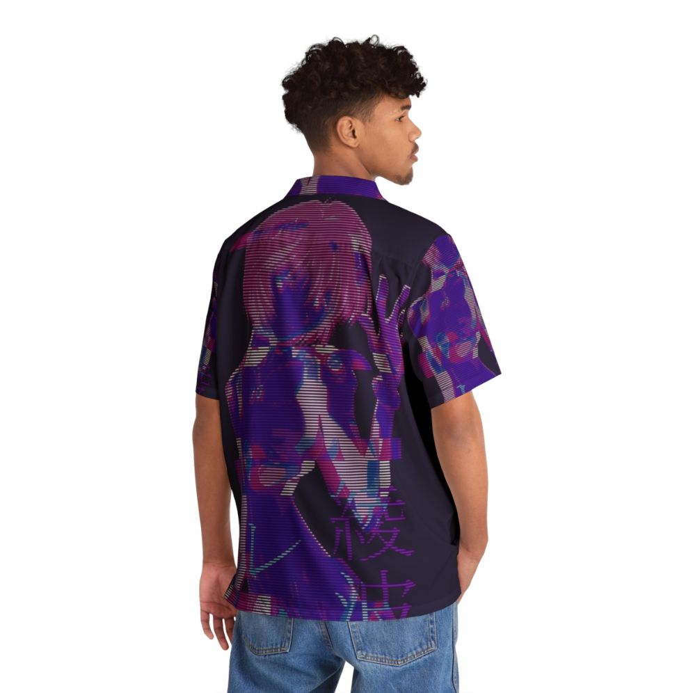 Vaporwave Evangelion Rei Ayanami Hawaiian Shirt - People Back