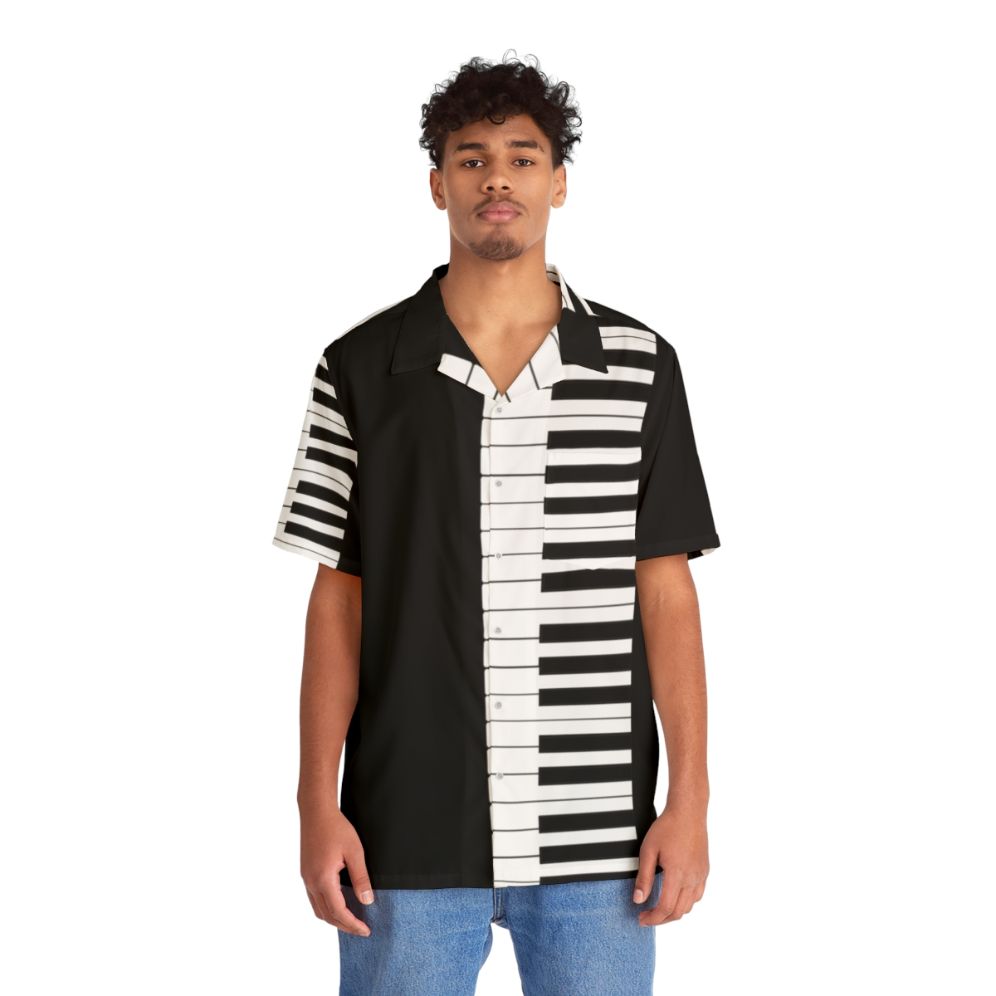 Piano Keyboard Hawaiian Shirt for Musicians - People Front