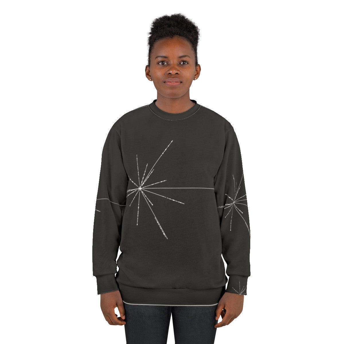 Pioneer Plaque Pulsar Map Sweatshirt - Cosmic Exploration Apparel - women