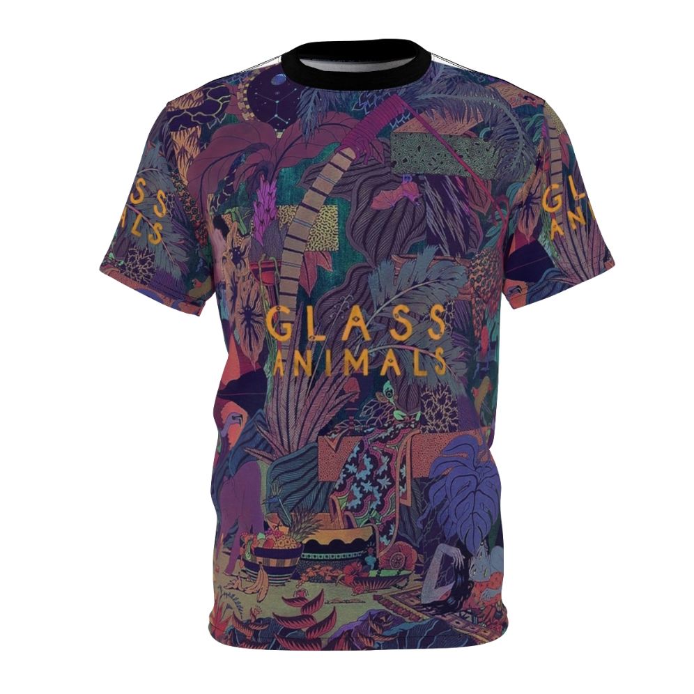 Glass Animals Zaba inspired all-over print t-shirt with colorful album art design