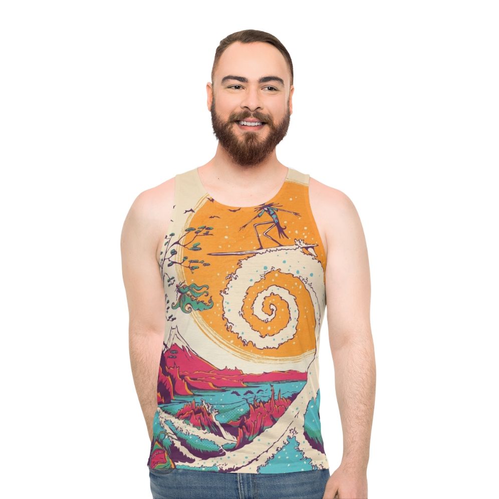 Surf Before Christmas Unisex Tank Top with Tim Burton's Nightmare Before Christmas Design - men