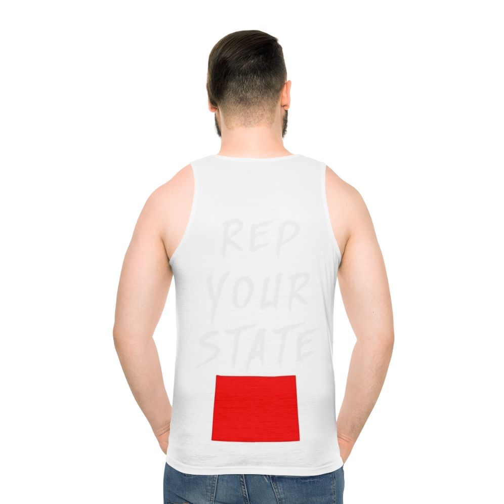 Unisex Wyoming State Pride Tank Top - men back