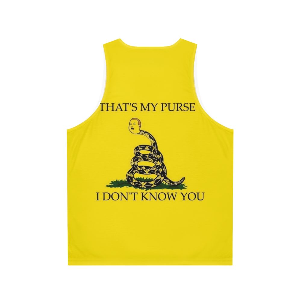 Unisex "That's My Purse, I Don't Know You" Funny Tank Top - Back