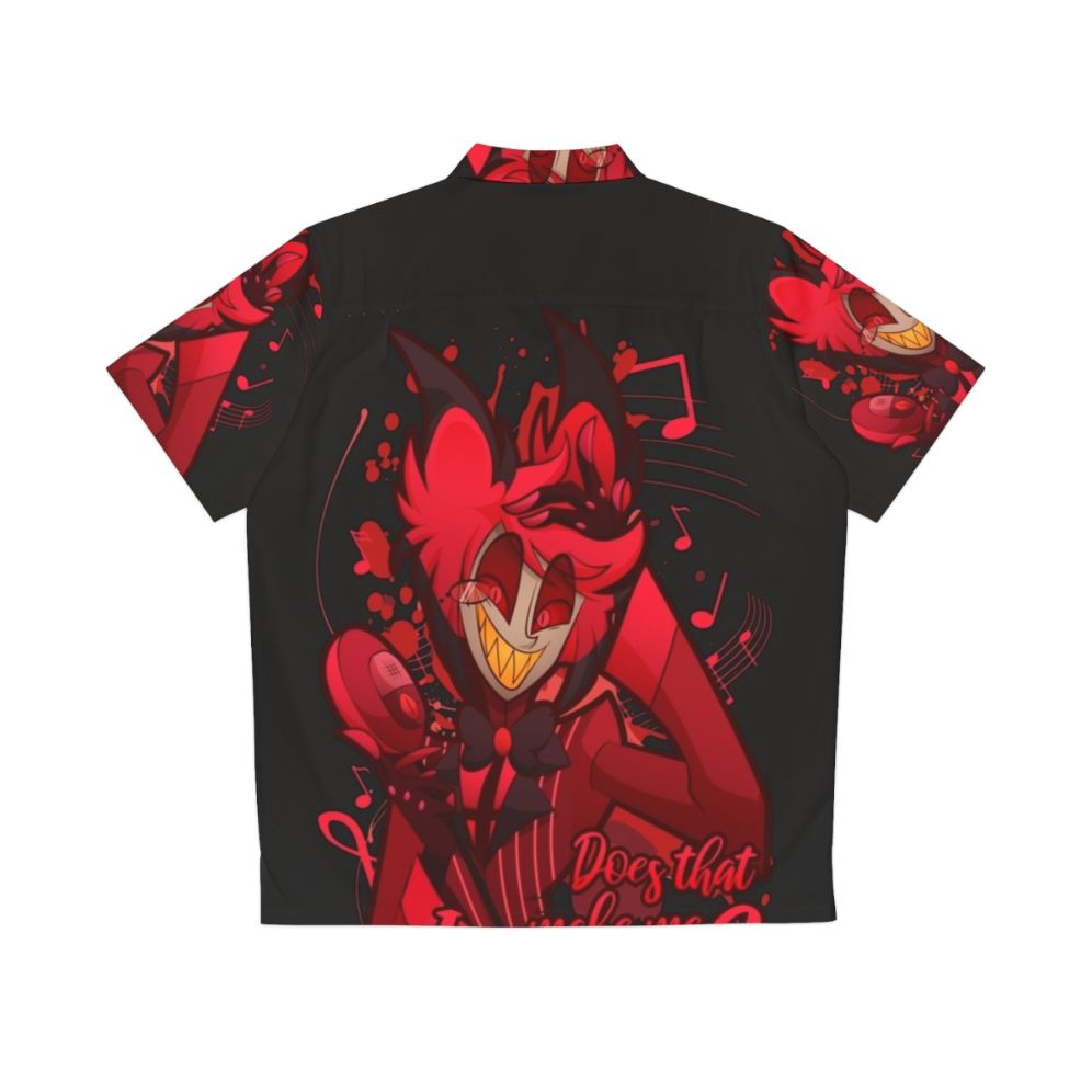 Alastor the Radio Demon Hawaiian Shirt with Hazbin Hotel Inspired Design - Back