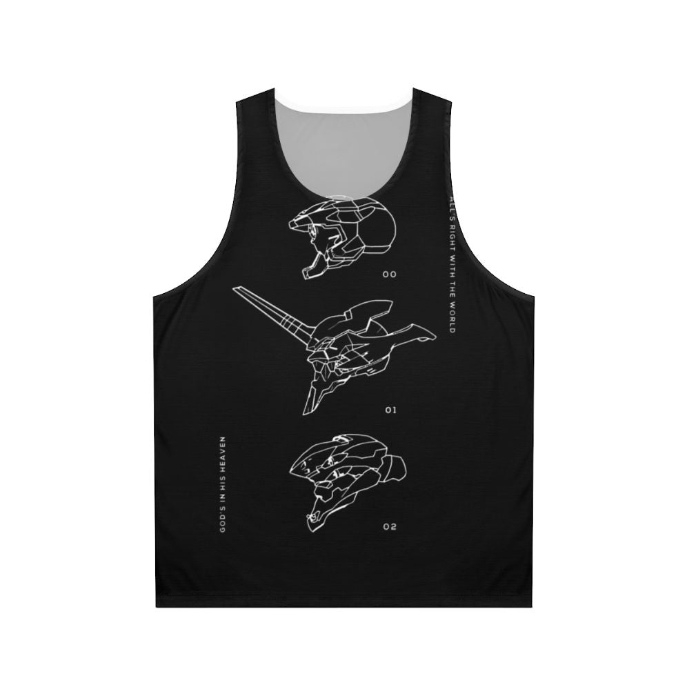 Evangelion Unisex Tank Top with EVA Unit Graphic