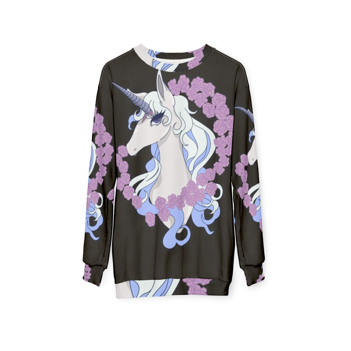 The Last Unicorn Lady Amalthea Sweatshirt featuring the main character - hanging