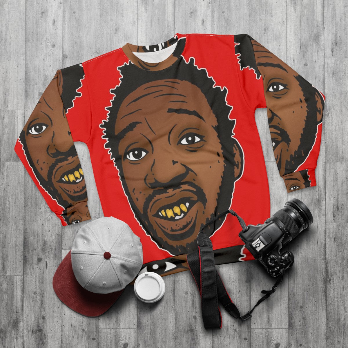 Ol Dirty Bastard Inspired Retro 80s/90s Sweatshirt - flat lay