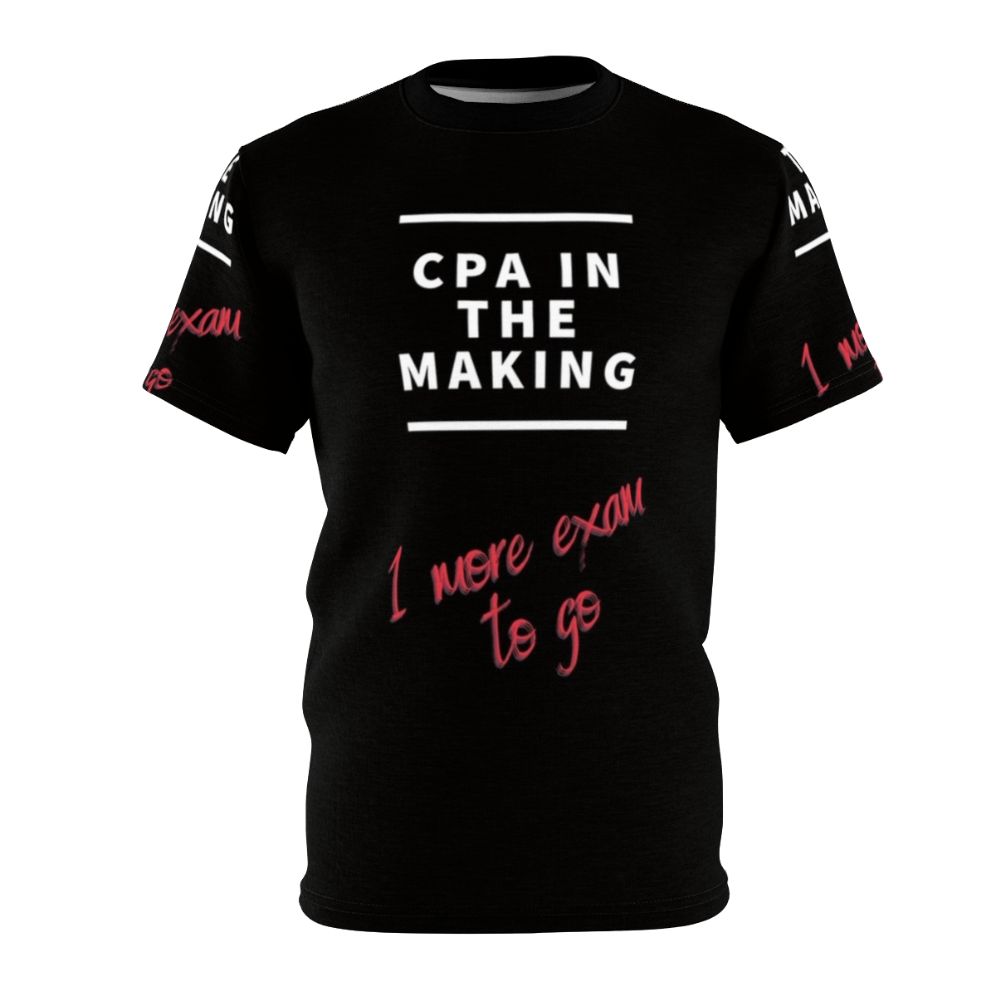 T-shirt design with the words "CPA in the Making" for accounting students and future certified public accountants.