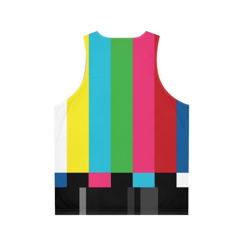 Retro TV Color Bars Unisex Tank Top - Back