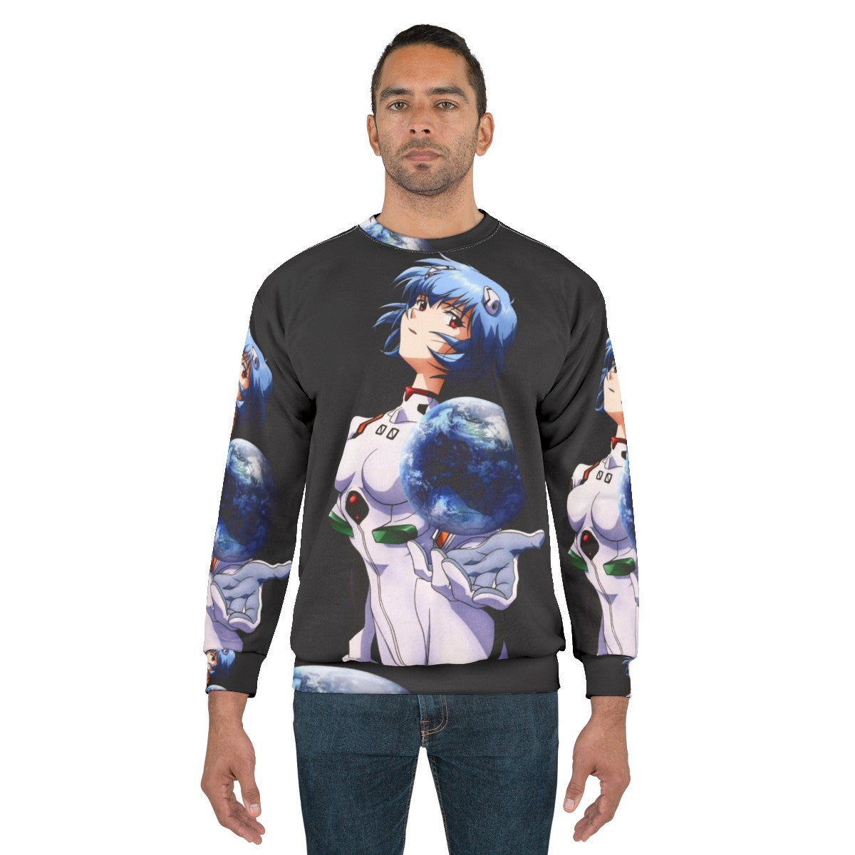 Neon Genesis Evangelion Rei Ayanami Anime Sweatshirt - men