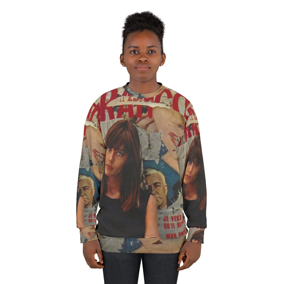 Retro Françoise Hardy Inspired Sweatshirt - women