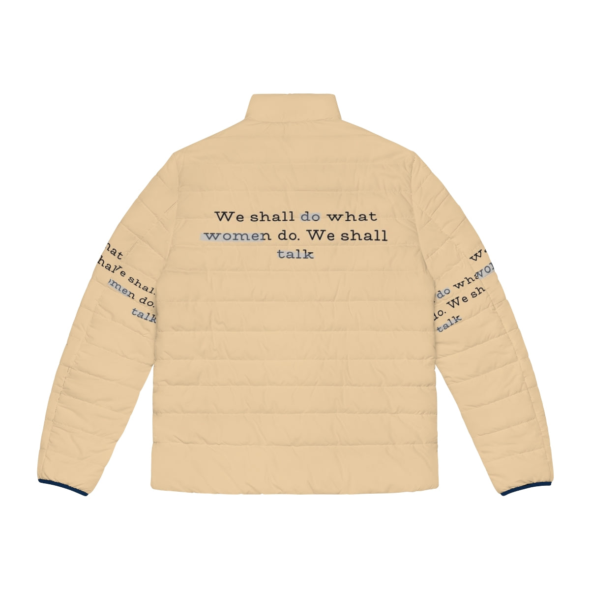 Violet Bridgerton Bridgerton Netflix Quote Puffer Jacket - Back