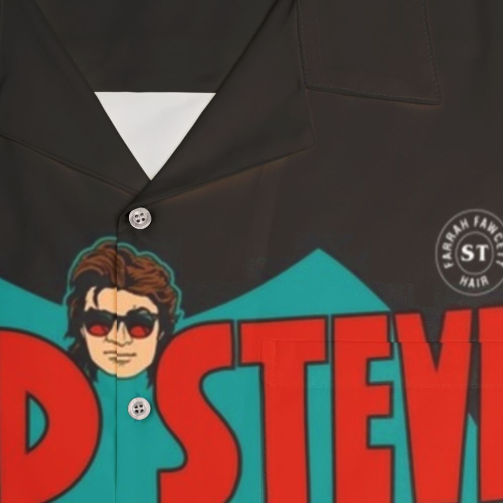 Stranger Things Dad Steve Retro Hawaiian Shirt - Detail