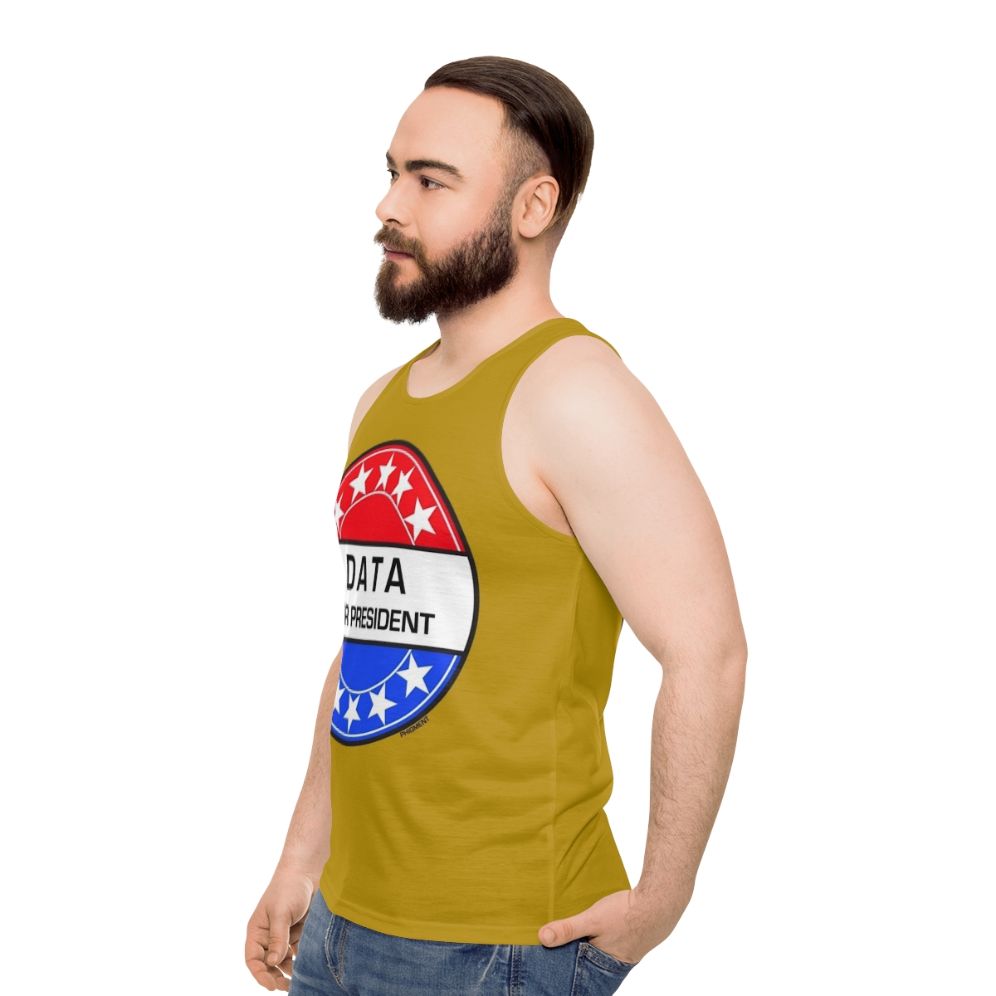 Data for President Unisex Sci-Fi Tank Top - men side