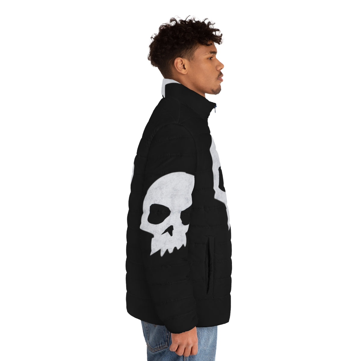 Sid's Puffer Jacket - Toy Story inspired winter outerwear with skull and punk design - men side right