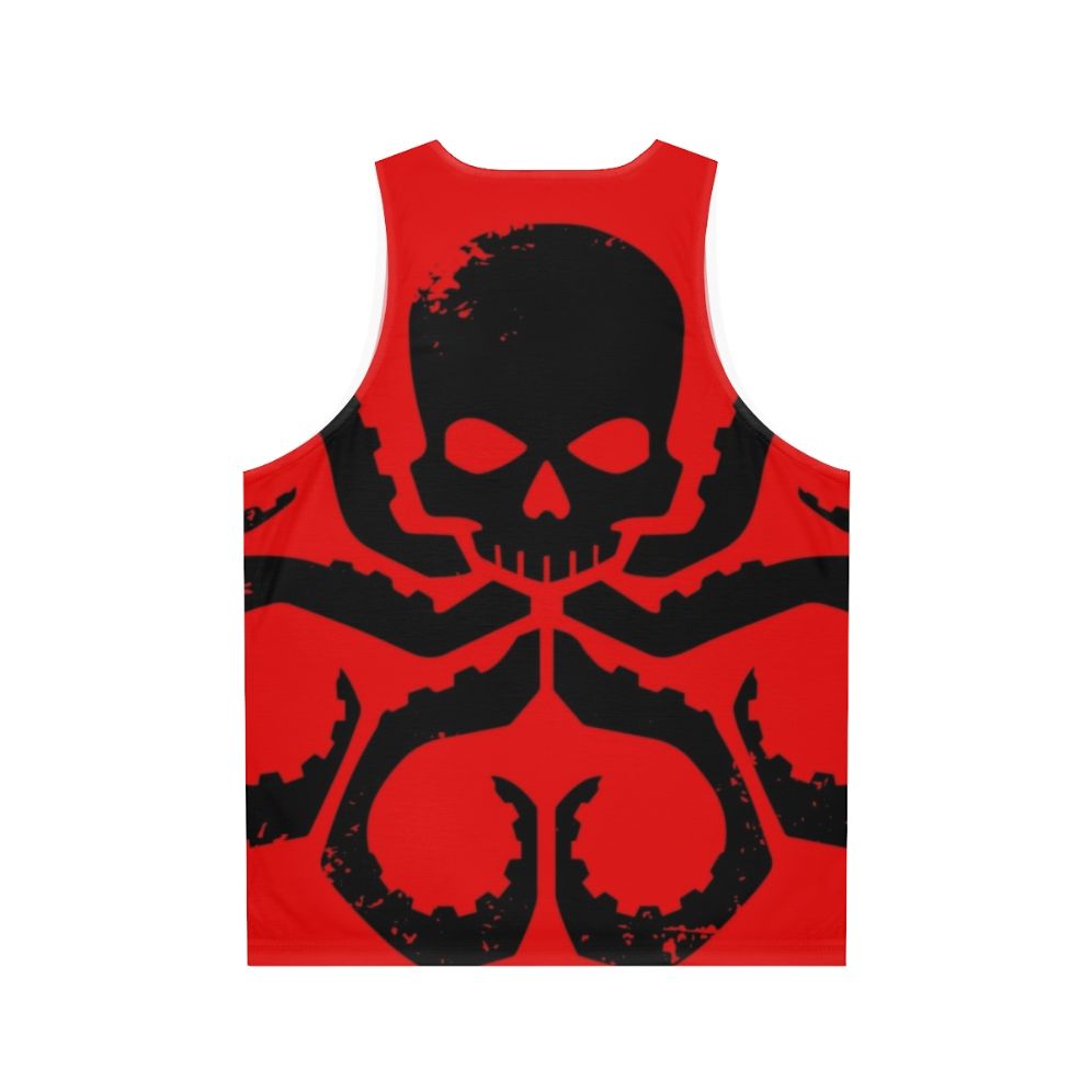 Hydra Badge Marvel Superhero Black Unisex Tank Top - Back