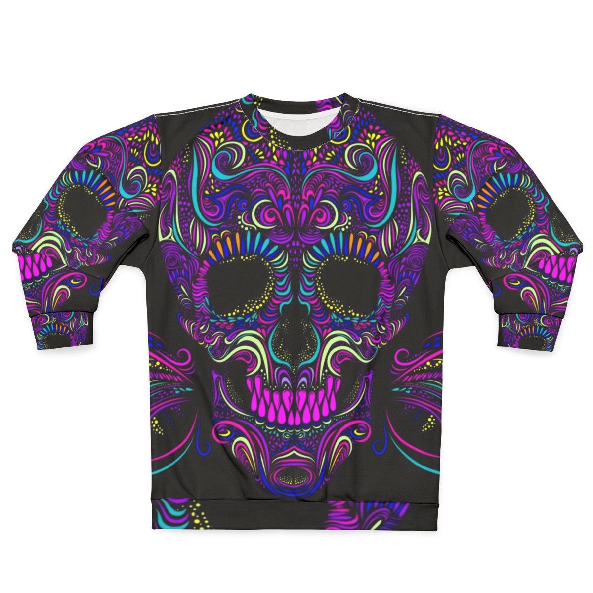 Trippy psychedelic sweatshirt with Aphex Twin and Crystal Castles inspired graphics