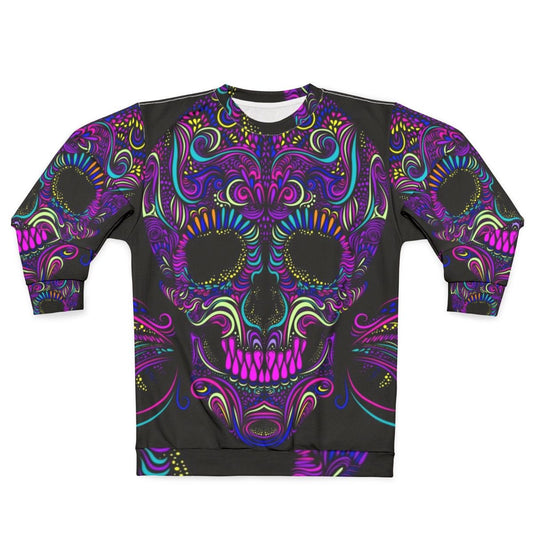 Trippy psychedelic sweatshirt with Aphex Twin and Crystal Castles inspired graphics