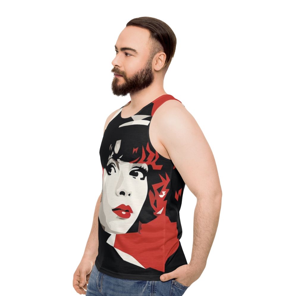 Minimalist Clara Bow Unisex Tank Top - men side