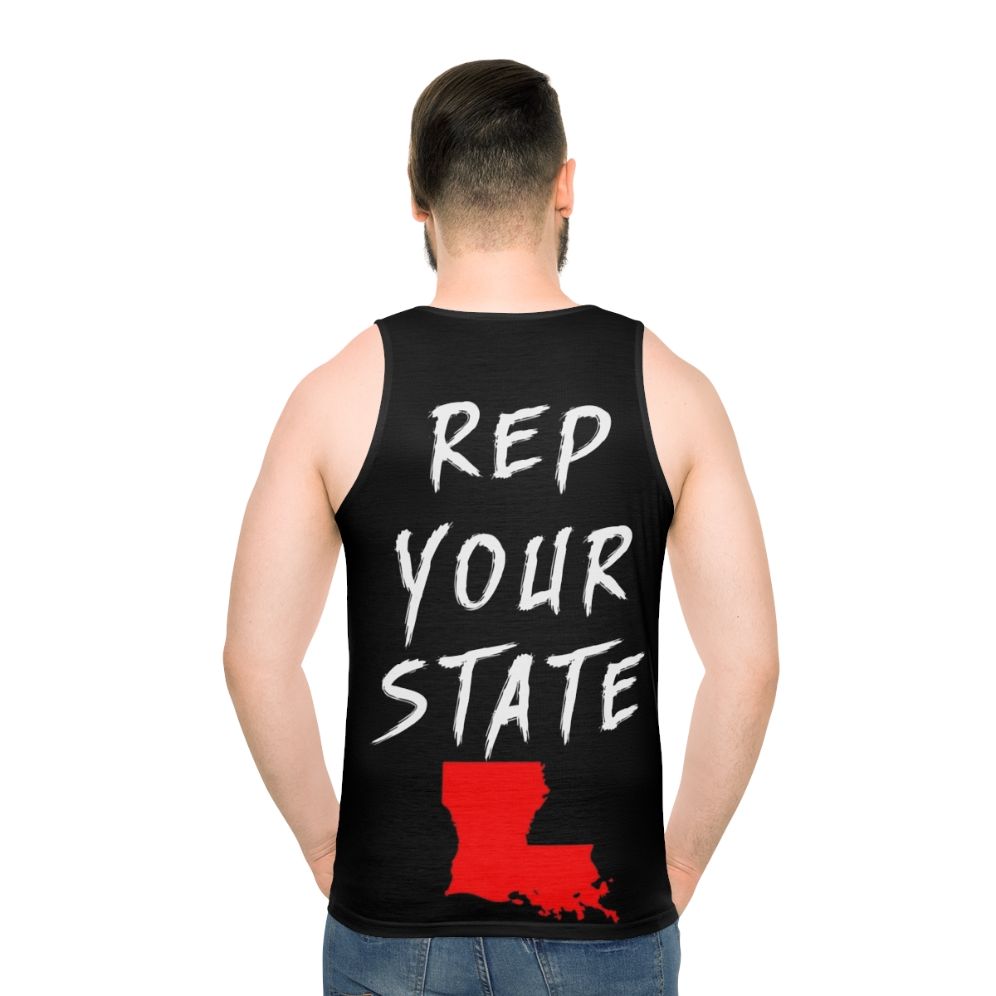 Unisex Louisiana State Pride Tank Top - men back