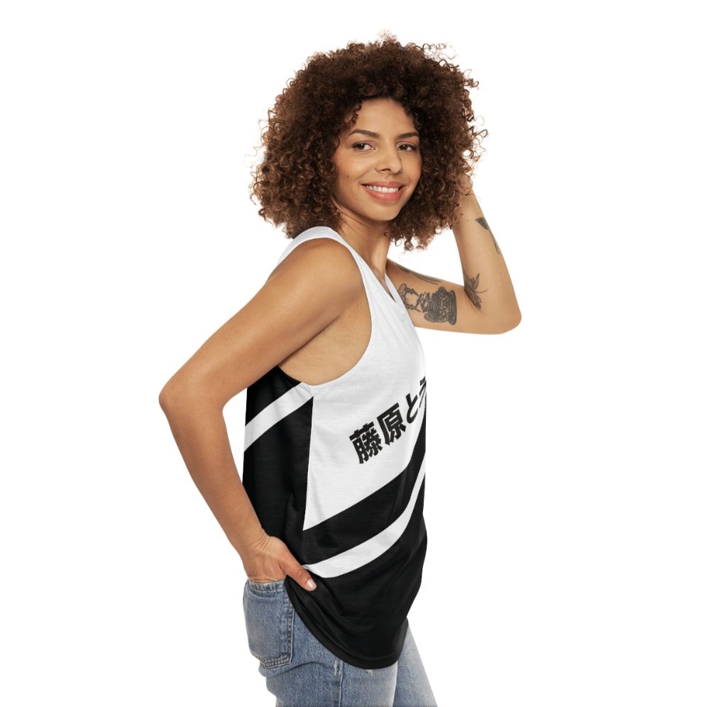 Initial D Ae86 Tofu Decal Unisex Tank Top - women side