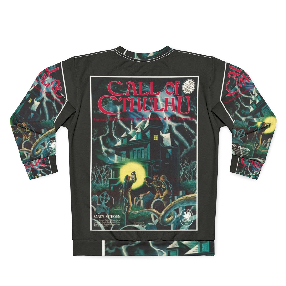 Call of Cthulhu 1st Edition Cover Sweatshirt featuring Cthulhu - Back