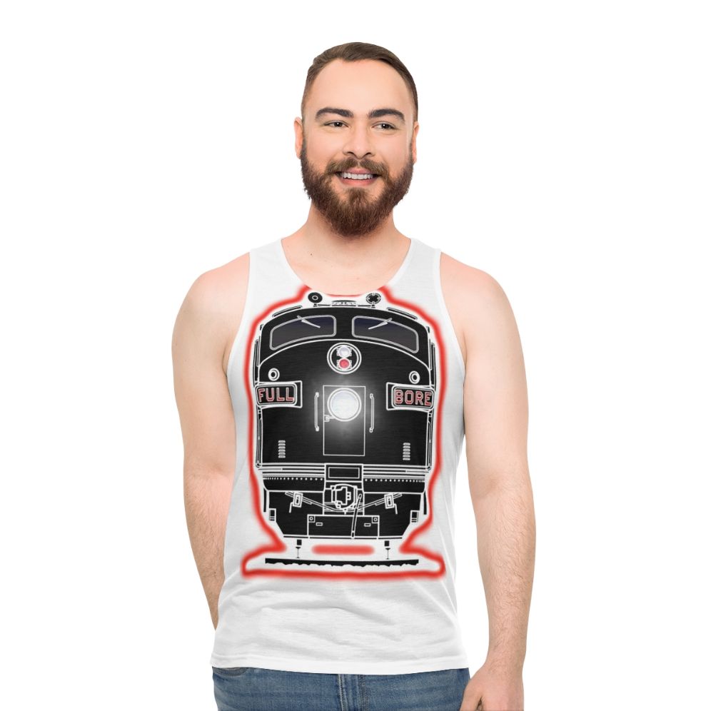 Diesel locomotive unisex tank top - men