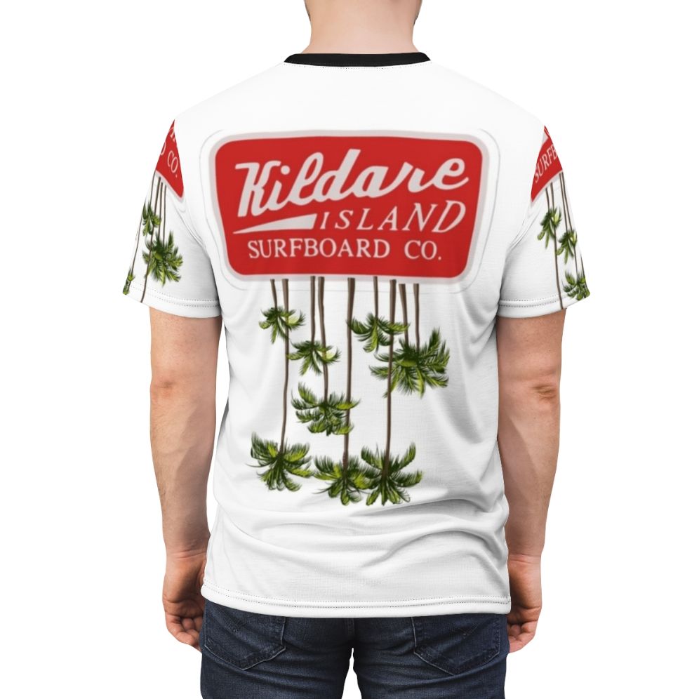 Coastal-inspired Kildare Island t-shirt with beach and summer vibes - men back