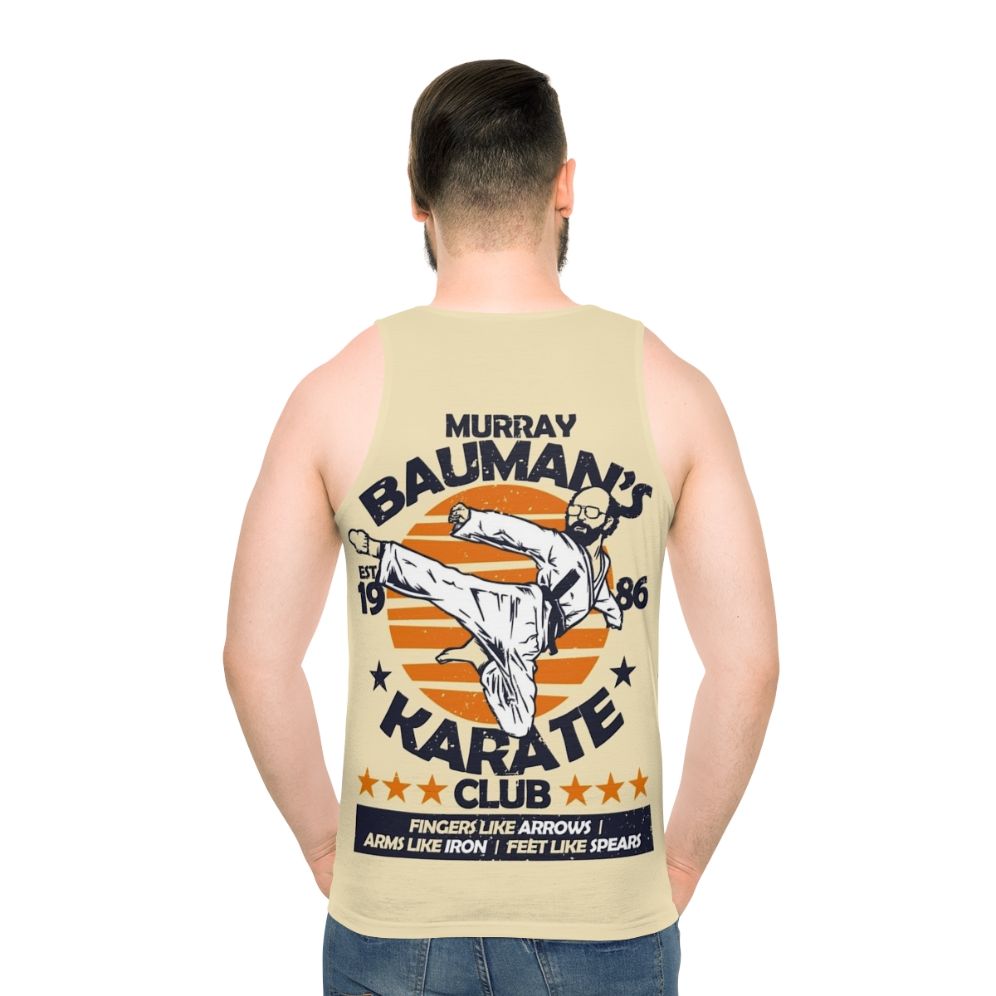 Murray Bauman's Karate Club Unisex Tank Top - Stranger Things Inspired - men back