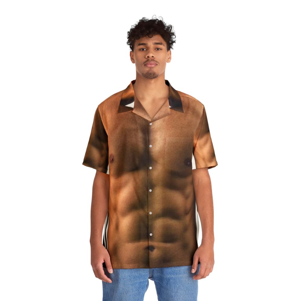 Muscle boosting 6 pack abs hawaiian shirt - People Front