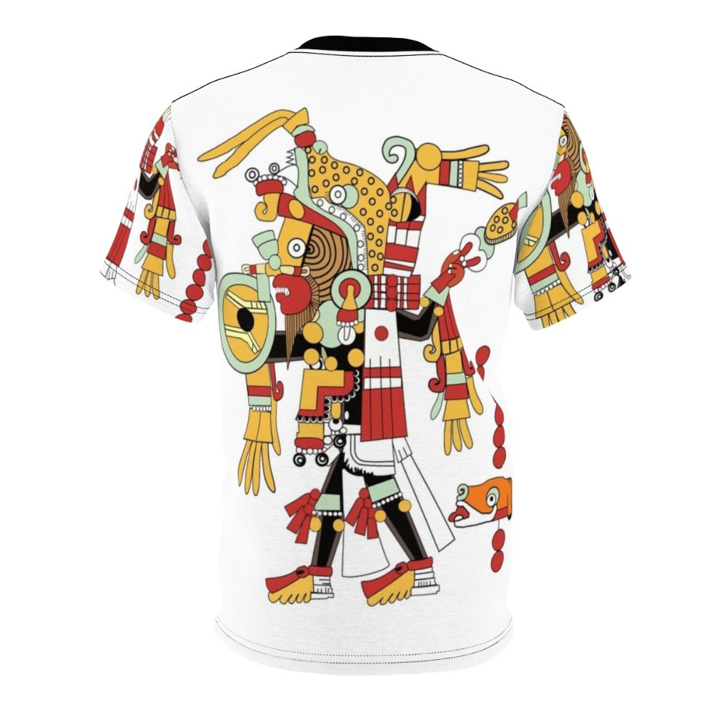 Tezcatlipoca inspired t-shirt featuring jaguar and night imagery, representing Mesoamerican mythology and culture. - Back