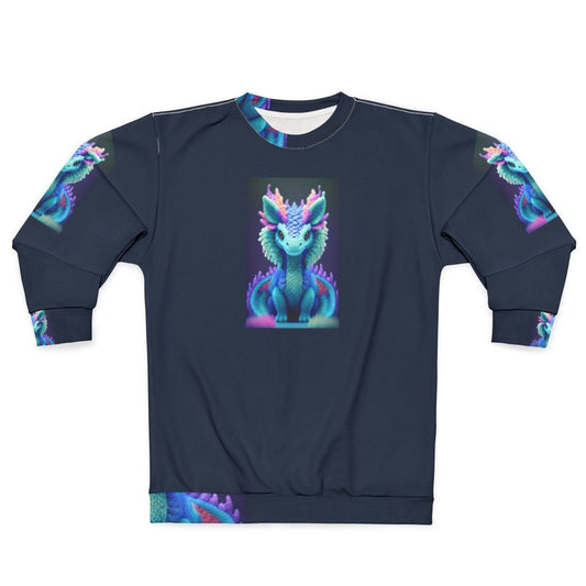 Legendary creature sweatshirt with intricate, vibrant design