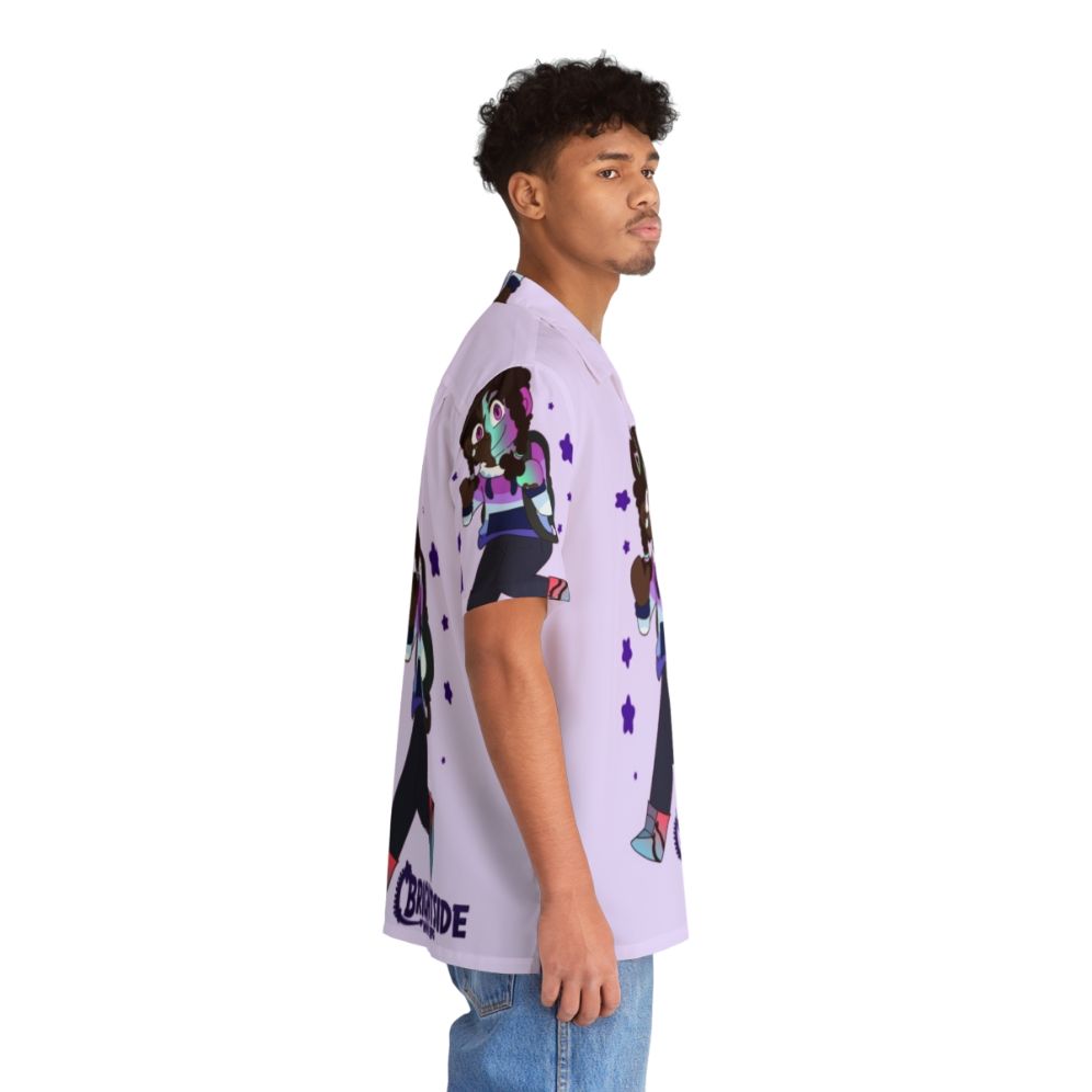 Chibi-style Hawaiian shirt with bright, tropical print - People Pight