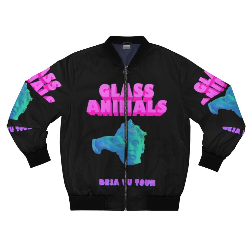 Glass Animals Deja Vu Bomber Jacket with the Glass Animals logo and "Deja Vu" text