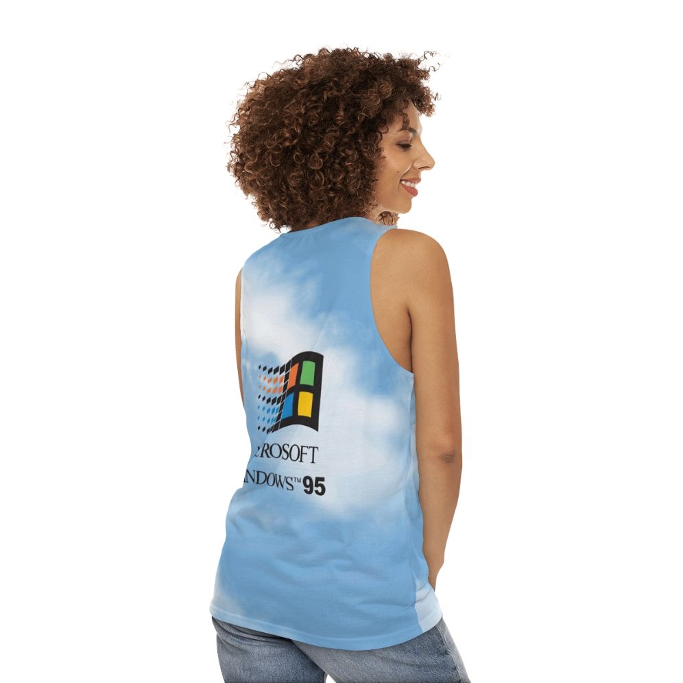 Retro Windows 95 98 Logo Unisex Tank Top - women back