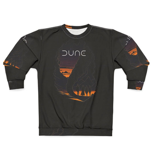 Dune movie-inspired desert landscape sci-fi sweatshirt