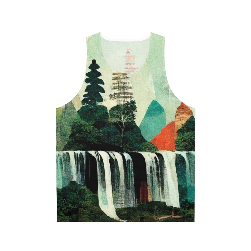 Waterfall artwork unisex tank top