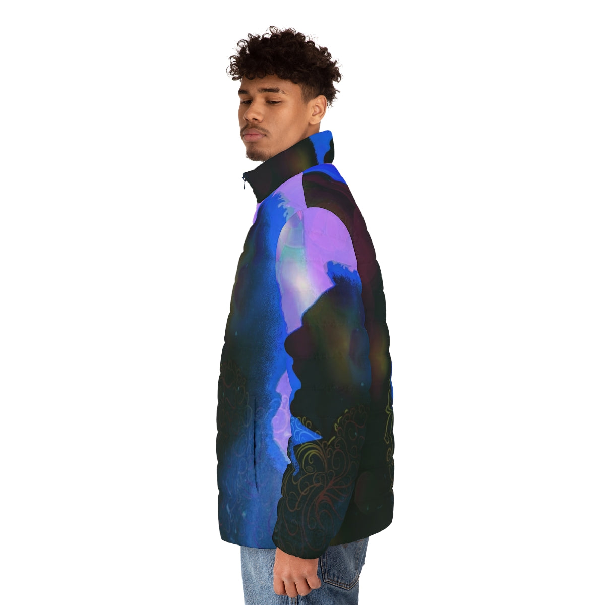 Erasure Andy Bell Graphic Puffer Jacket - men side left