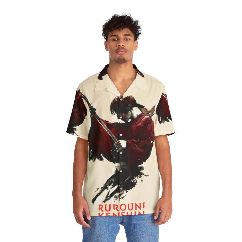 Rurouni Kenshin Himura Kenshin Anime Hawaiian Shirt - People Front