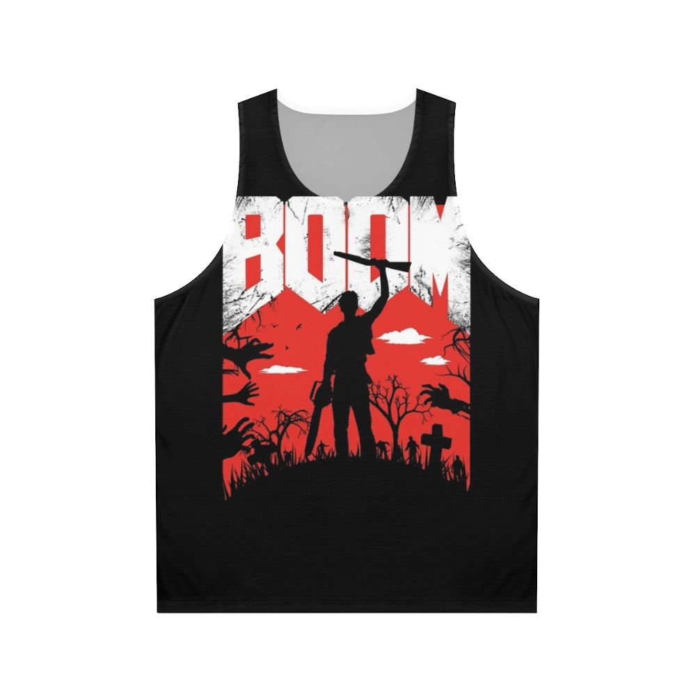 "This Is My Boomstick" Unisex Tank Top featuring a pop culture design