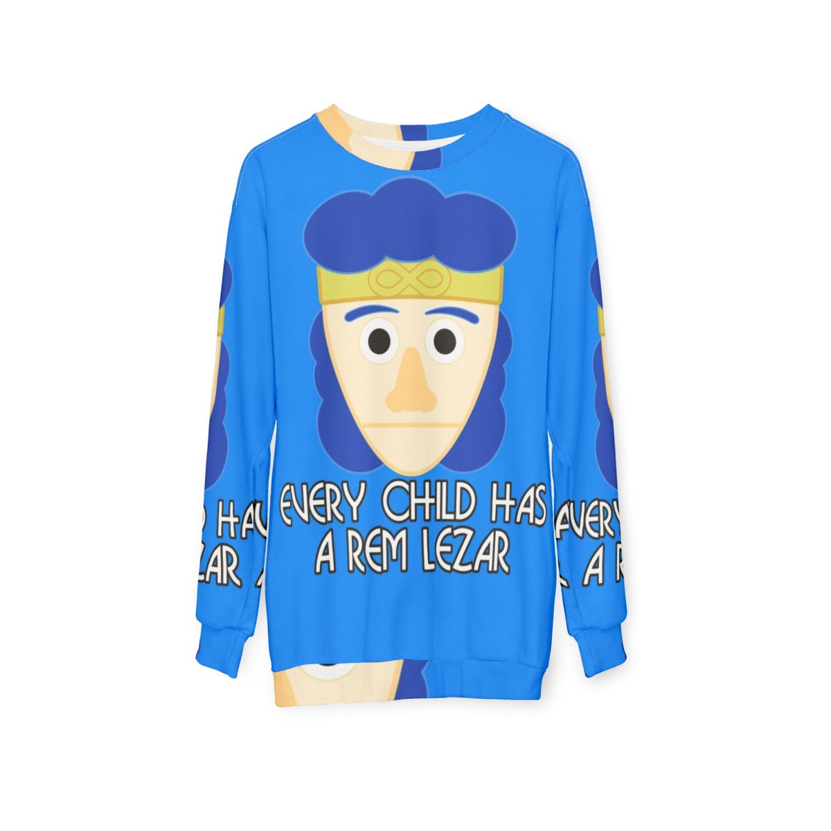 Rem Lezar superhero cult film sweatshirt - hanging