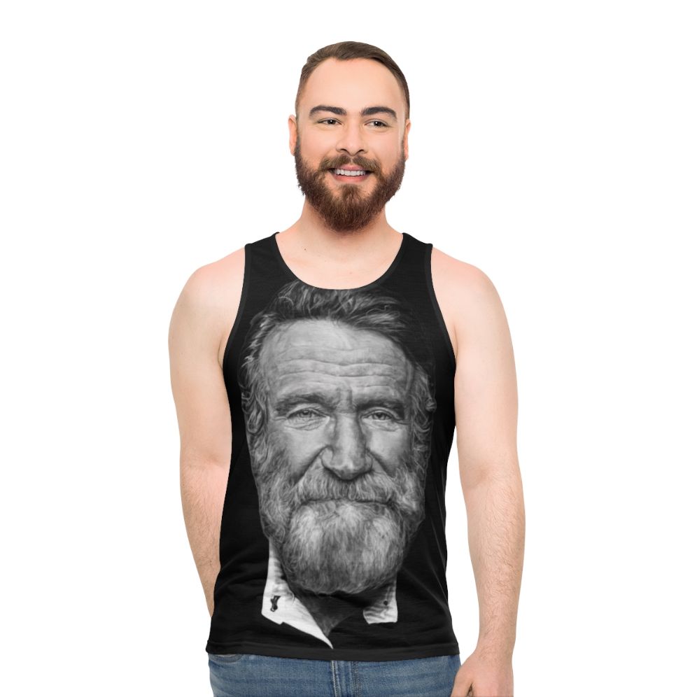 Unisex Robin Williams Portrait Tank Top - men