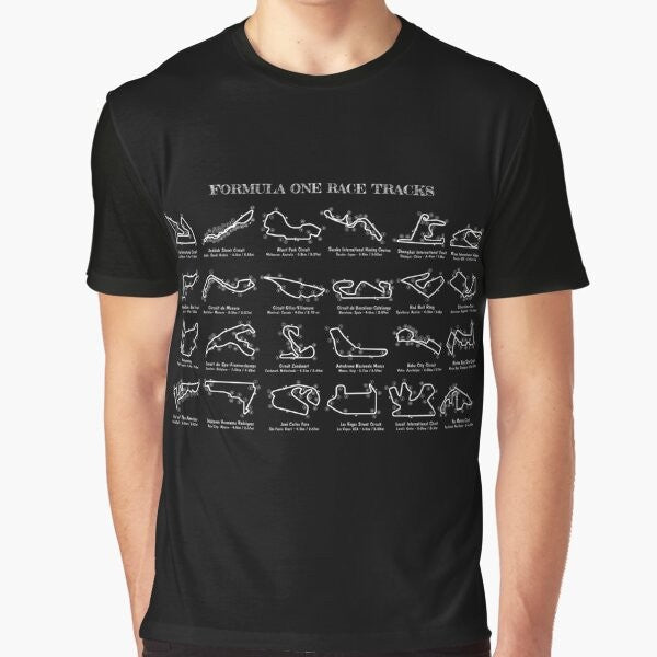 Formula One (F1) Race Tracks Graphic T-Shirt